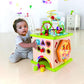 Country Critters Wooden Activity Play Cube By Hape | Wooden Learning Puzzle Toy For Toddlers, 5-Sided Activity Center With Animal Friends, Shapes, Mazes, Wooden Balls, Shape Sorter Blocks And More, 13.78 X 13.78 X 19.69 Inches