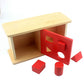 Danni Montessori Baby Imbucare Box With Flip Lid 4 Shapes Wood Learning Educational Preschool Training Children Practical Life Skills Toy
