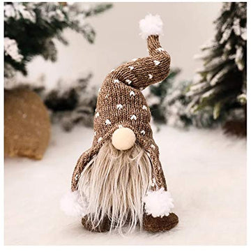 Yanghome Christmas Elf Decoration Xmas Ornaments Thanksgiving Day Gifts Swedish Gnomes Plush Nisse Tomte Figurines Doll Desk Lit