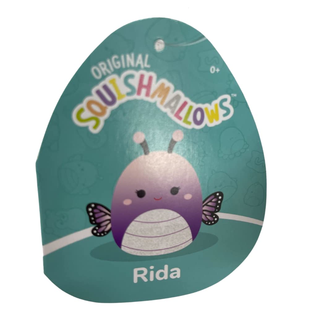 Squishmallows 8 Inch Plush Toy - Rida Purple Butterfly Soft Animal