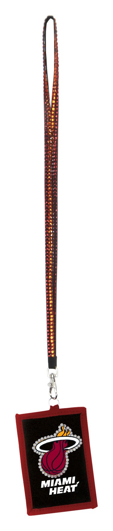 NBA Miami Heat Beaded Lanyard with Nylon Wallet
