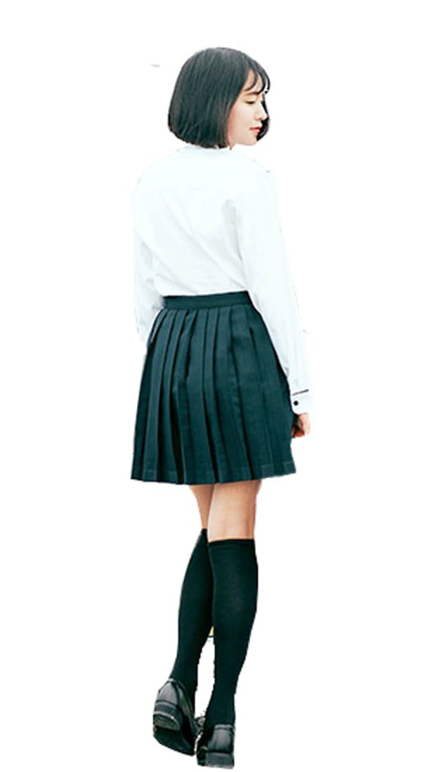 Beautifulfashionlife Women`S School Uniform High Waist Pleated Forest Green Skirts (M,Dark Green)