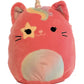 Squishmallows Caticorn Plush Toy - 5" Hot Pink with Yellow Star & Rainbow Belly - Model WIC721082