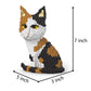 alltogetho Calico Cat Micro Mini Building Block Set - Pet Model - Plastic Toy for Cat Lovers
