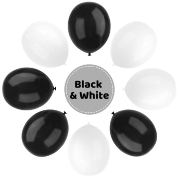 Black And White Balloons, 67Pcs 12 Inch White Black Thickened Latex Balloons For Birthday, Anniversary, Wedding, Graduation Part