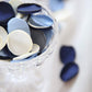 Floroom 500pcs Rose Petals Dusty Blue Navy Faux Silk Flower Petals for Wedding Flower Girl Basket Aisle Scatter Dinner Table Cen