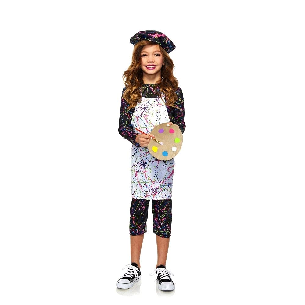 Seeing Red Neon Artist Includes Shirt, Pants, Apron, Hat (Large)