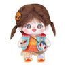 Niannyyhouse 20Cm Plush Doll Girl Humanoid Stuffed Body No Attribute 8'' Normal Body Wearable Clothing Dress Up Gifts (A-34-With