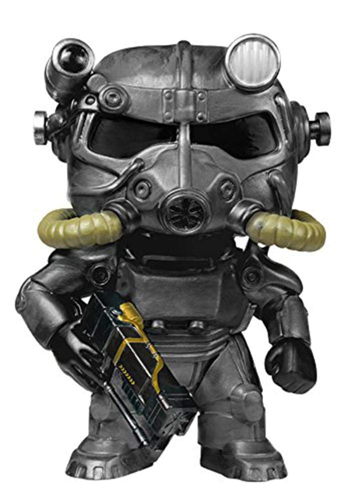 Funko POP Games: Fallout Power Armor Figure, Basic Size, Black and White, Model 5851, Plastic Material