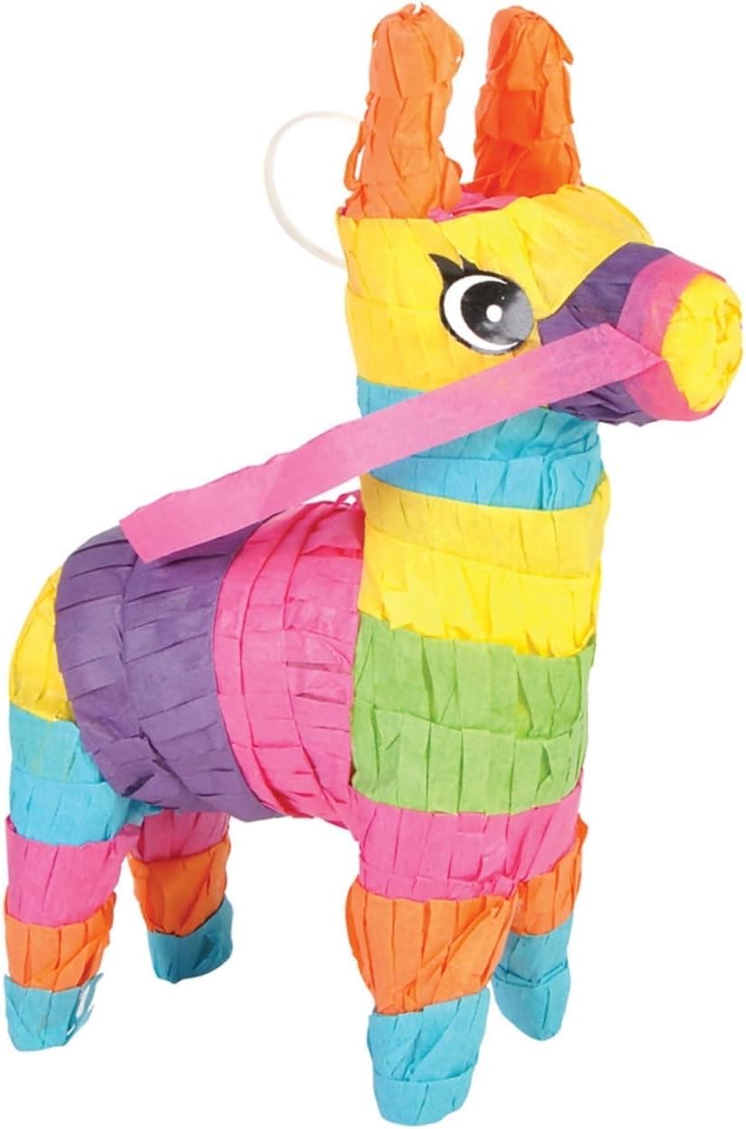 The Dreidel Company Mini Donkey Pinatas, Little Rainbow Donkey Pinatas for Birthday, Cinco De Mayo, Fiestas Decorations Party Fa