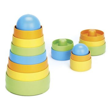 Green Toys My First Stacker - Multi Color, 1 Count, Plastic Building Toy, Model 5520024
