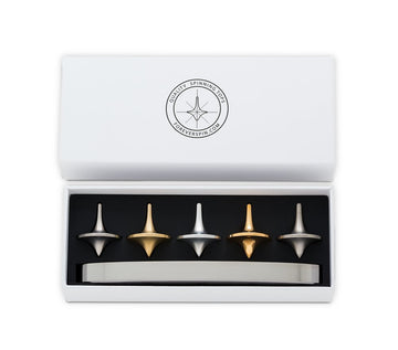 Foreverspin Mini Metal Museum(5 Unique Tops, 1 Dock) - World Famous Spinning Tops