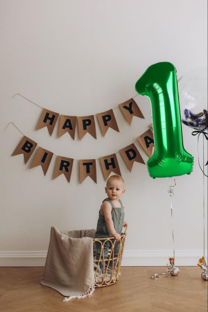 40 Inch Number 2 Balloon, Dark Green Two Balloon Number Birthday Party Decorations For Celebration Graduations Anniversary Baby