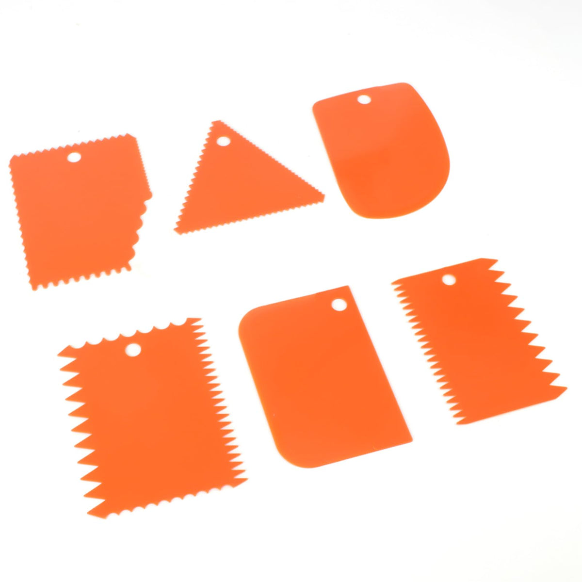 Versatile Clay Scrapers Set For Sculpture And Crafting With Ergonomic Handle | Orange Plastic Design | 6Piece Diy Tool Kit For 