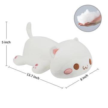Afan Super Soft 13.7'' Cute Cat Kitten Doll Plush Toy Kawaii Anime Plush Cute Stuffed Animal Cat Toys For Kids Girls Boys Cat (W