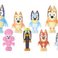 Bluey Family And Friends Figure 8-Pack: Articulated 2.5 Inch Action Figures; Bluey, Bingo, Bandit (Dad), Chilli (Mum), Coco, Snickers, Rusty And Muffin Official Collectable Toy