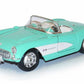 Maisto 1/24 Scale Diecast Model Toy Car - 1957 Chevy Corvette Convertible, Turquoise Special Edition, Model 31275