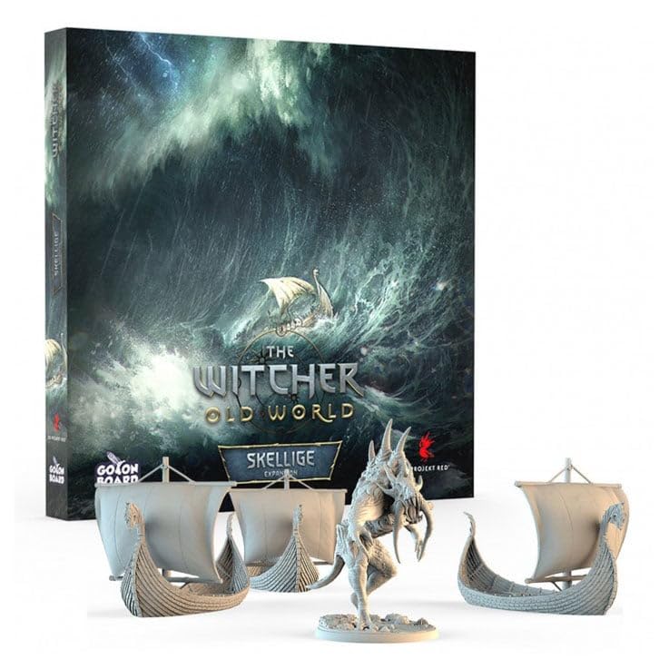 The Witcher Old World Skellige Hunt Board Game Expansion - Explore New Locations and Face Ancient Monsters! Strategy Game for mature-themeds  Ages 14+  1-5 Players  90-150 Min Playtime