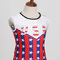 Lmyove Cheerleader Costume For Girls, July 4Th Cheerleading Outfit For Kids With Pom Pom, Child Halloween Costume Dress Uniform, Usa Star, 6-7T