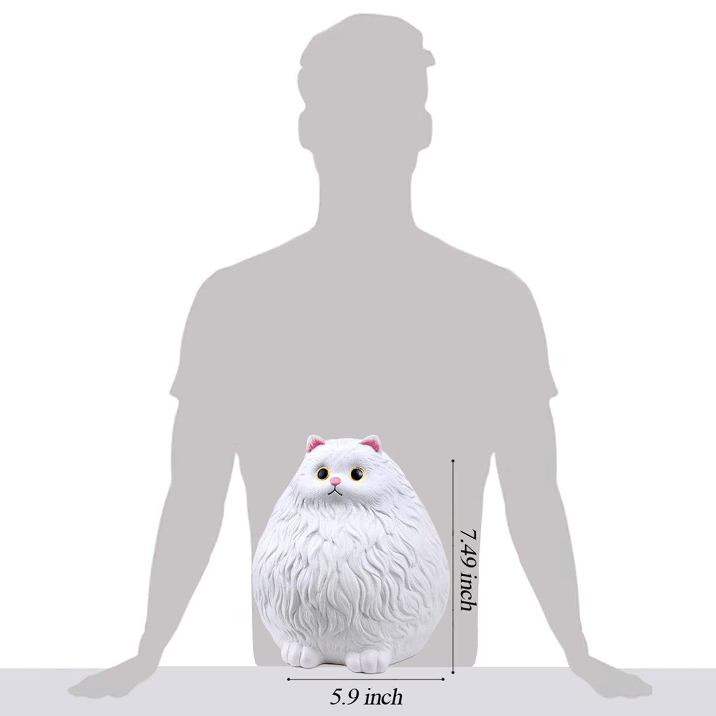 Winsterch Cat Piggy Bank,Coin Piggy Bank Money Saving Box Gifts For Kids Girls Boys,Ceramic Piggy Coin Bank,Practical Gifts For