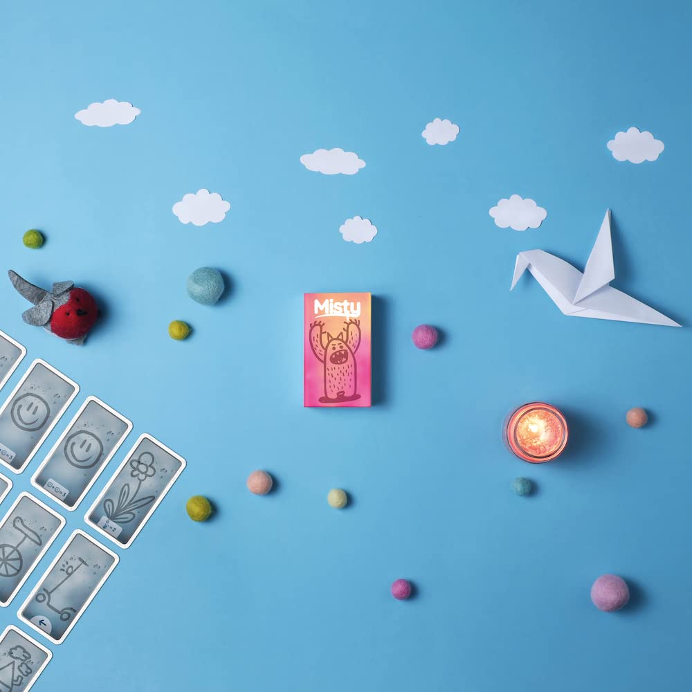 Helvetiq Misty Card Game - A Dreamy Journey Of Window Doodles And Strategy! Fun Family Game For Kids & Adults, Ages 6+, 1-4 Players, 15 Minute Playtime, Made By Helvetiq