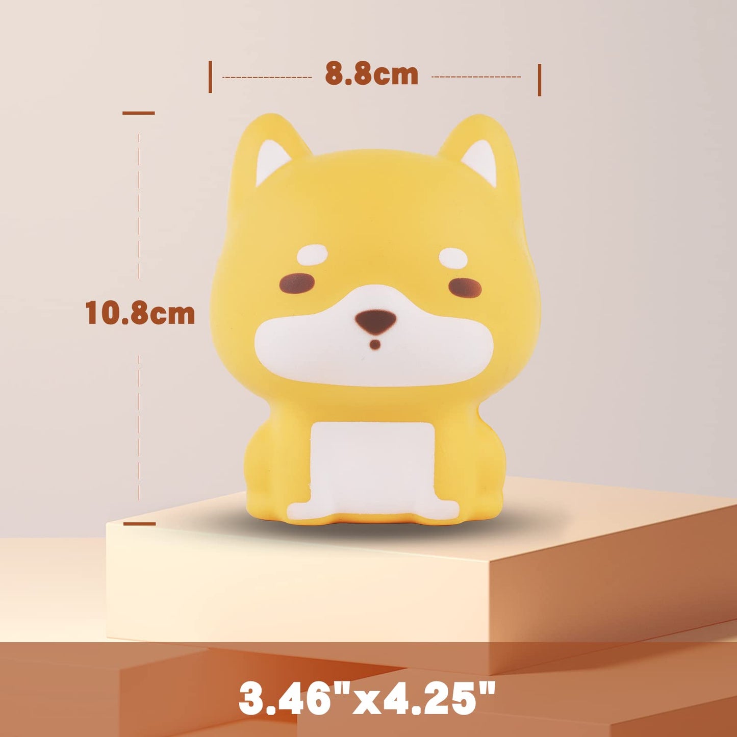 Anboor 4.2  Squishies Toy Dog Kawaii Soft Squishies Animals Toy Slow Rised Squeeze Puppy Dog Squish Stress Relief for Kid mature-themed Toys