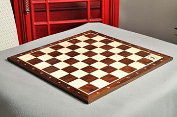 The House Of Staunton Indian Rosewood & Maple Wooden Chess Board - 2.25' With Notation & Logo