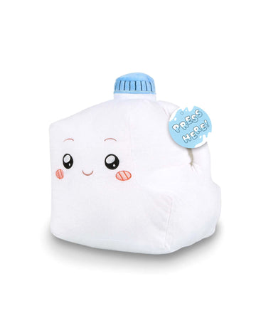 Lankybox Official Merch - Milky Plush Toy With Singing Voice Box - Milky Lanky Box Plushy - Large Cute Plushies
