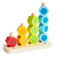 Hape Wooden Counting Stacker Block Set| Number Puzzles Counting Stacking Game For Toddlers 1Y+