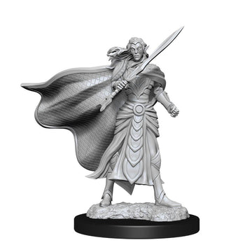 Magic: The Gathering Unpainted Miniatures: Elf Fighter & Elf Cleric
