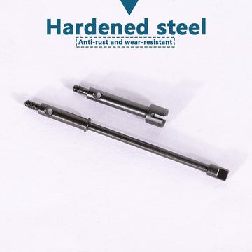 WEISHUJI Front Rear Wheel Axle Shaft Drive, 4mm Widen Steel Drive Stub Axles CVD Joint Drive Shaft Upgrade Parts for AXIAL SCX24