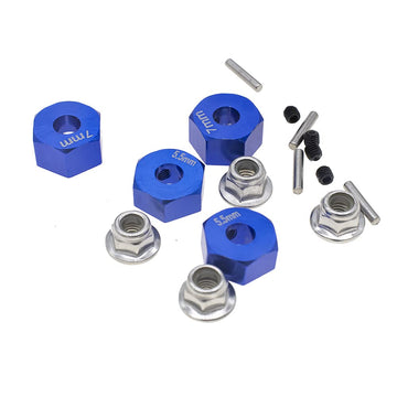 Aluminum Hex Wheel Hubs Pins&M4 Flanged Lock Nuts for Traxxas Slash 2WD 1/10 Upgrade Parts Replace 1654 3654