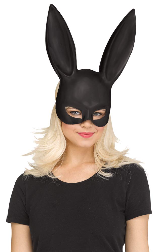 Glitter Bunny Mask, Black