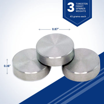 Tungsten Fidget Spinner Weights (Set Of 3)
