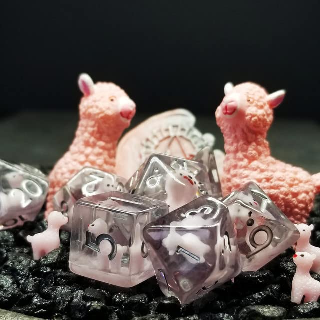 Sage's Portal Animal Familiars Resin DND Dice Set Polyhedral Dice Set for Dungeons and Dragons RPG Pathfinder Tabletop TTRPG (Ba