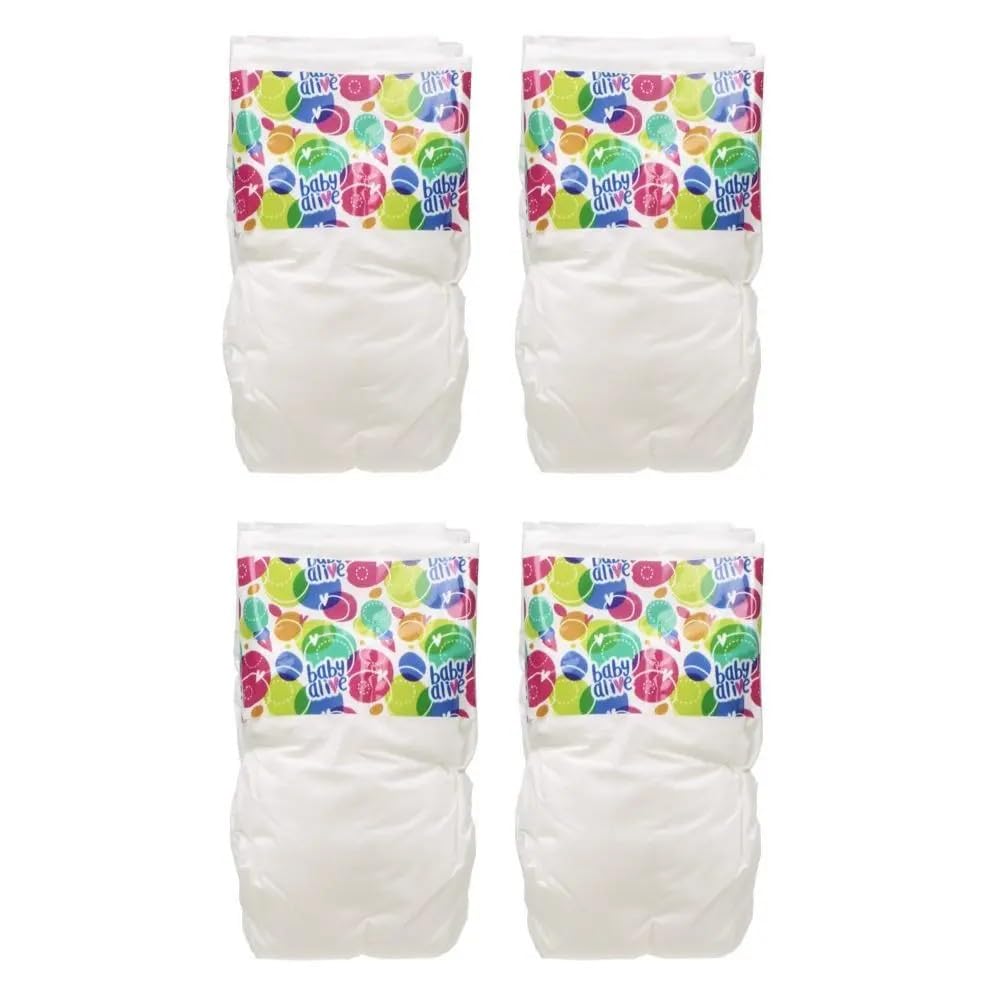 Baby Alive Doll Diaper Refill - 4-Pack Multicolor Accessories for Baby Dolls, Model E9119, Ideal for Ages 3+