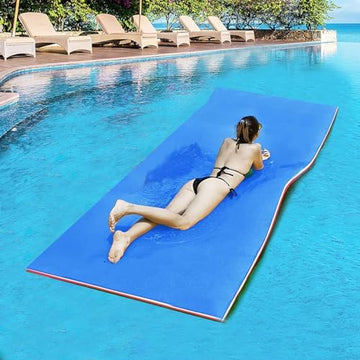 HOMEER Water Floating Pad, 11x5 FT Floating Mat 3-Layer Floating Foam Pad Lily Pad Floating Mat for Swimming Pool, Beach, Lake(B
