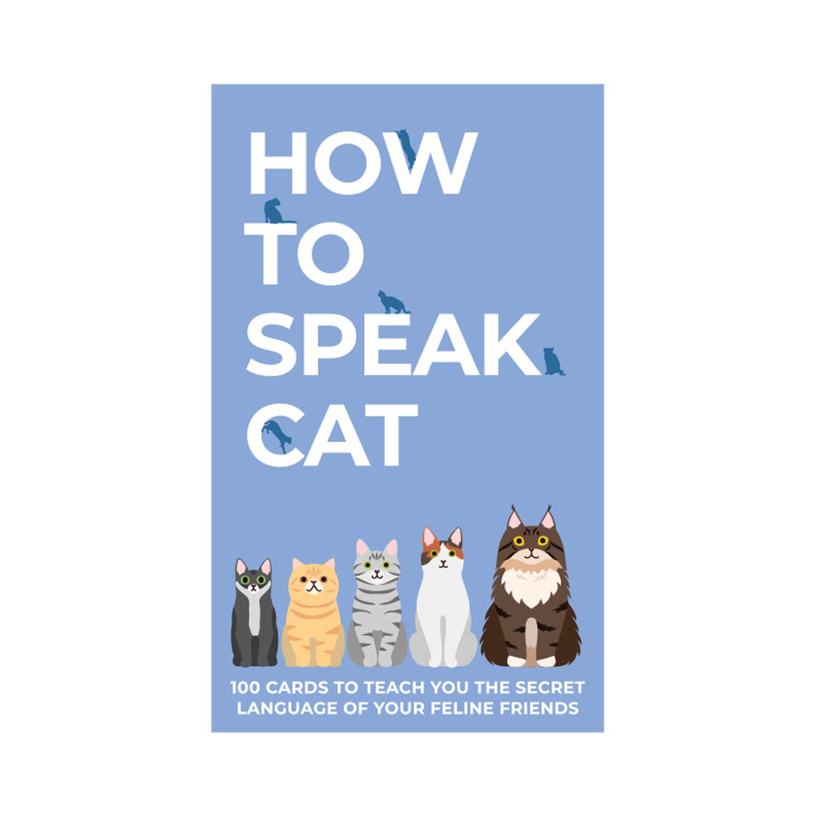 Gift Republic How To Speak Cat Cards - 100 Fun Cards for Cat Lovers, Learn Kitty Language, Multicolor, Model GR490104