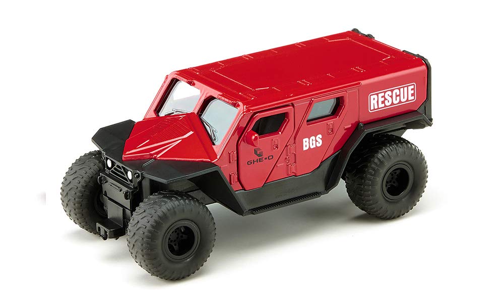 Siku 2307, GHE-O Rescue Vehicle, 1:50, Metal/Plastic, Red, Multi-Functional, Compatible Models at The Same Scale