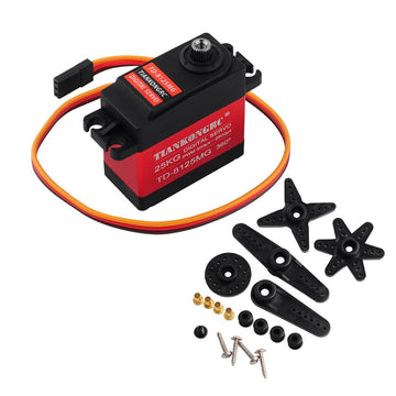 Wishiot TD-8125MG 25KG Digital Servo 360 Degree Waterproof Large Torque Metal Gear for DIY Robot Robotic Arm RC Model PWM 500s-2