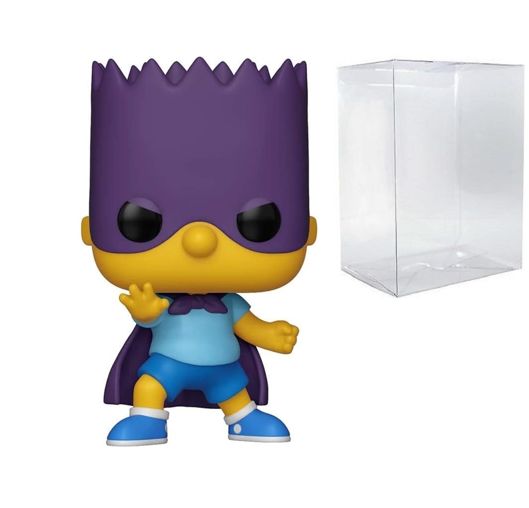 Funko The Simpsons: Bart Simpson - Bartman Pop! Vinyl Figure (Bundled With Compatible Box Protector Case), Multicolor, 3.75
