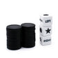 Bilywey Left Right Center Dice Game Set With 3 Dices + 36 Black Chips (Black)