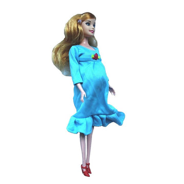 KunHe Blue Real Pregnant Doll Have a Baby in Her Tummy Mom Doll