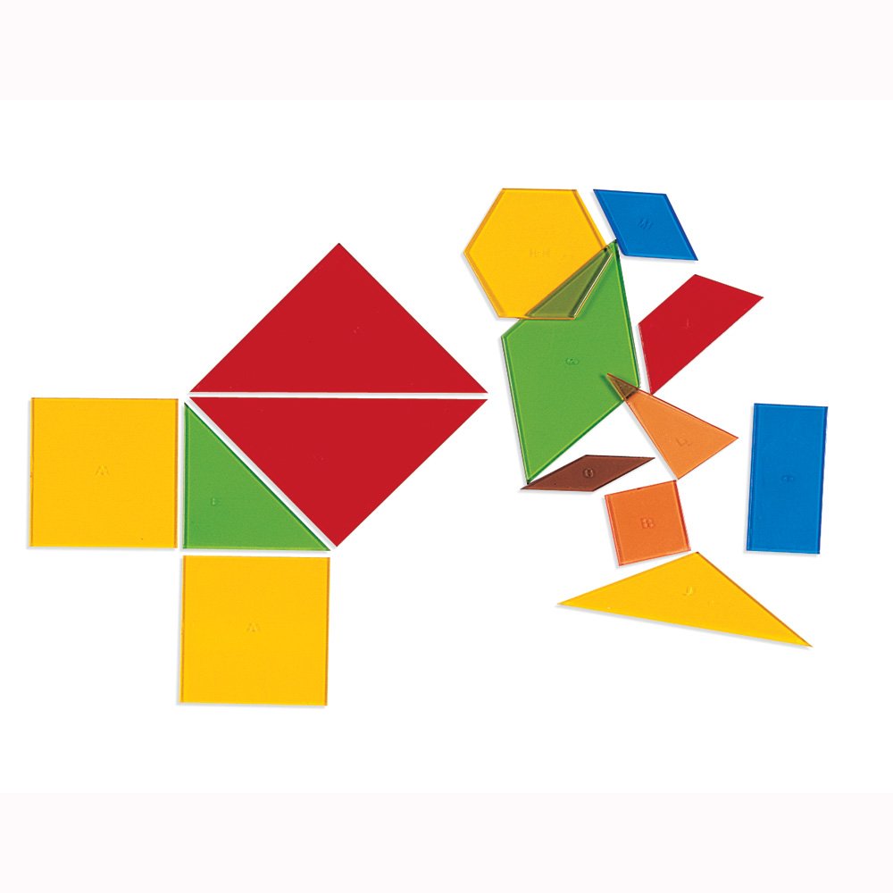 Learning Resources Power Polygons - Early Geometry Skills, 450 Pieces, Multi-color, Model LER7626, Ages 5+