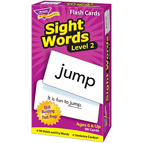 Trend Enterprises: Sight Words Level 2 Skill Drill Flash Cards, Dolch And Fry Words, Sentence Context, Great For Skill Building And Test Prep, 96 Cards Included, For Ages 6 And Up