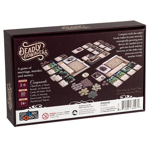 Sparkworks Games - Deadly Dowagers - A 2-6 Player Card Game Of Marriage, Murder, And Money