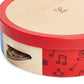 Hape Tap-Along Tambourine | Wooden Tambourine Drum For Kids, Musical Instrument For Children 12 Months And Up Multicolor, L: 6.5