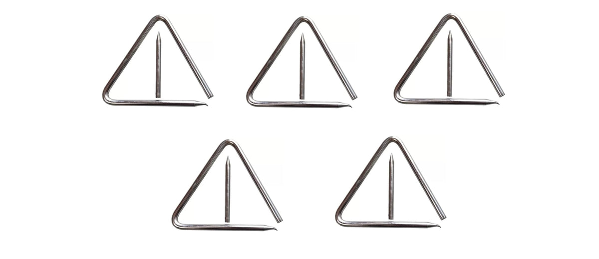 Tricone Musicals Indian Instruments Triangle Cymble Pack Of 5