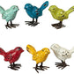Mini Cast Iron Bird Figurine - 2 Inch (Light Blue)