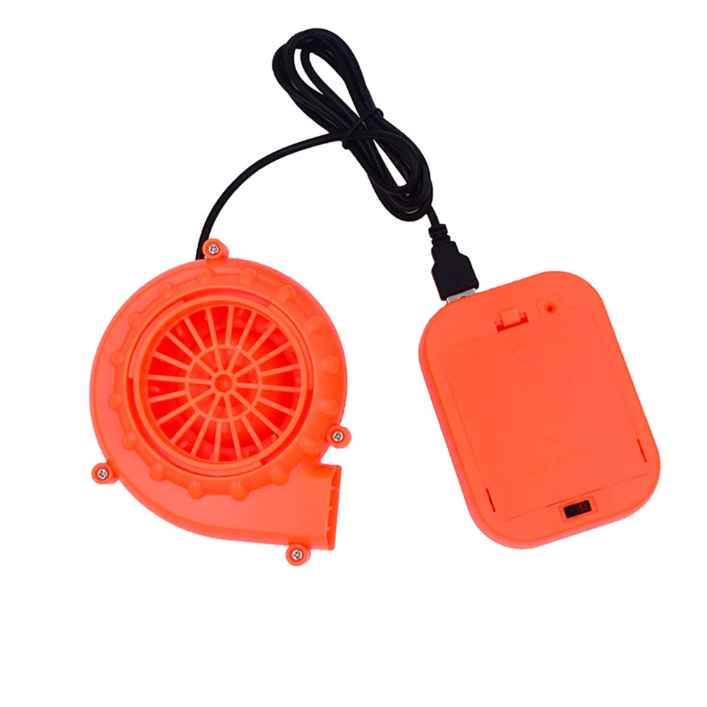 Arokibui USB Mini Inflatable Costume Fan - Portable Blower for Dinosaur Costumes - Orange - Durable ABS Material